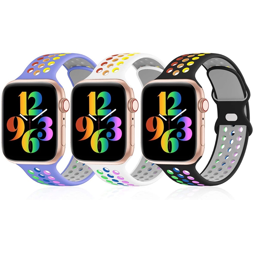3 Pack Pride Sport Bands for Apple Watch 42mm/44mm